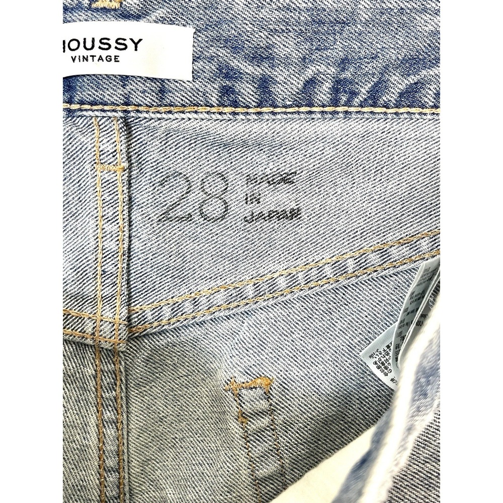 New! MOUSSY VINTAGE Mathews Cut Off Short Light Blue Distressed Raw Hem Denim 28 - Picture 11 of 16
